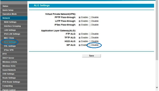 TP-LINK router configuration screen